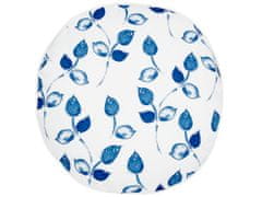 Beliani Sada 2 zahradních polštářů s motivem listů 40 cm bílé/modré TORBORA