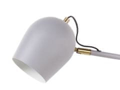 Beliani Kovová nástěnná lampa se 2 stínidly světle šedá ESTRELLA