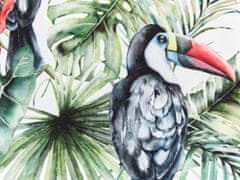 Beliani Sada 2 zahradních polštářů se vzorem tukanů 45 x 45 cm vícebarevné MALLARE