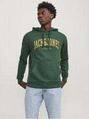 Jack&Jones Pánská mikina JJEJOSH Relaxed Fit 12236513 Dark Green (Velikost M)