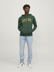 Jack&Jones Pánská mikina JJEJOSH Relaxed Fit 12236513 Dark Green (Velikost M)