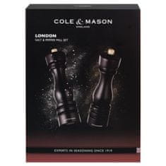Cole Mason Sada mlýnků na sůl a pepř London Chocolate Wood 22 cm