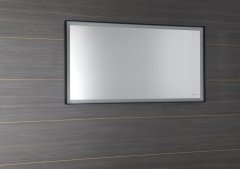 SAPHO SORT zrcadlo s LED osvětlením 120x70cm, černá mat ST120 - Sapho