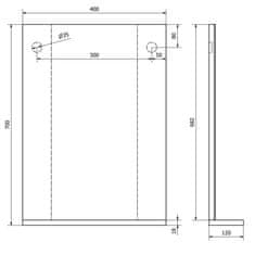 AQUALINE BETA zrcadlo s policí 40x70x12cm 57395 - Aqualine