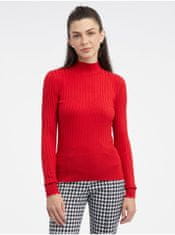 Orsay Červený dámský žebrovaný svetr XS