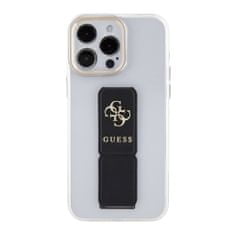 Guess  PU Grip Stand 4G Metal Logo Zadní Kryt pro iPhone 15 Pro Max Black