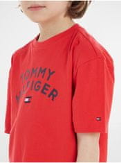Tommy Hilfiger Červené klučičí tričko Tommy Hilfiger 164