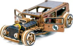 Wooden city 3D puzzle Automobil Hot Rod Limitovaná edice 142 dílů