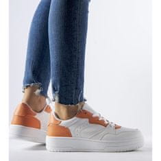 Bílé boty s oranžovými akcenty velikost 37