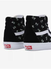 Vans Černé dámské květované kotníkové tenisky se semišovými detaily VANS SK8-Hi 40