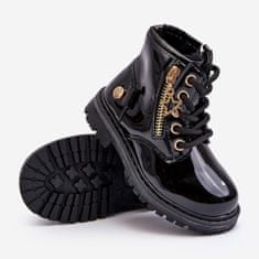 Dívčí boty na zip Fleece Black velikost 25