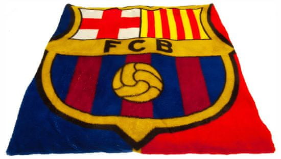 FotbalFans Fleecová deka FC Barcelona, modro-červená, 110x150