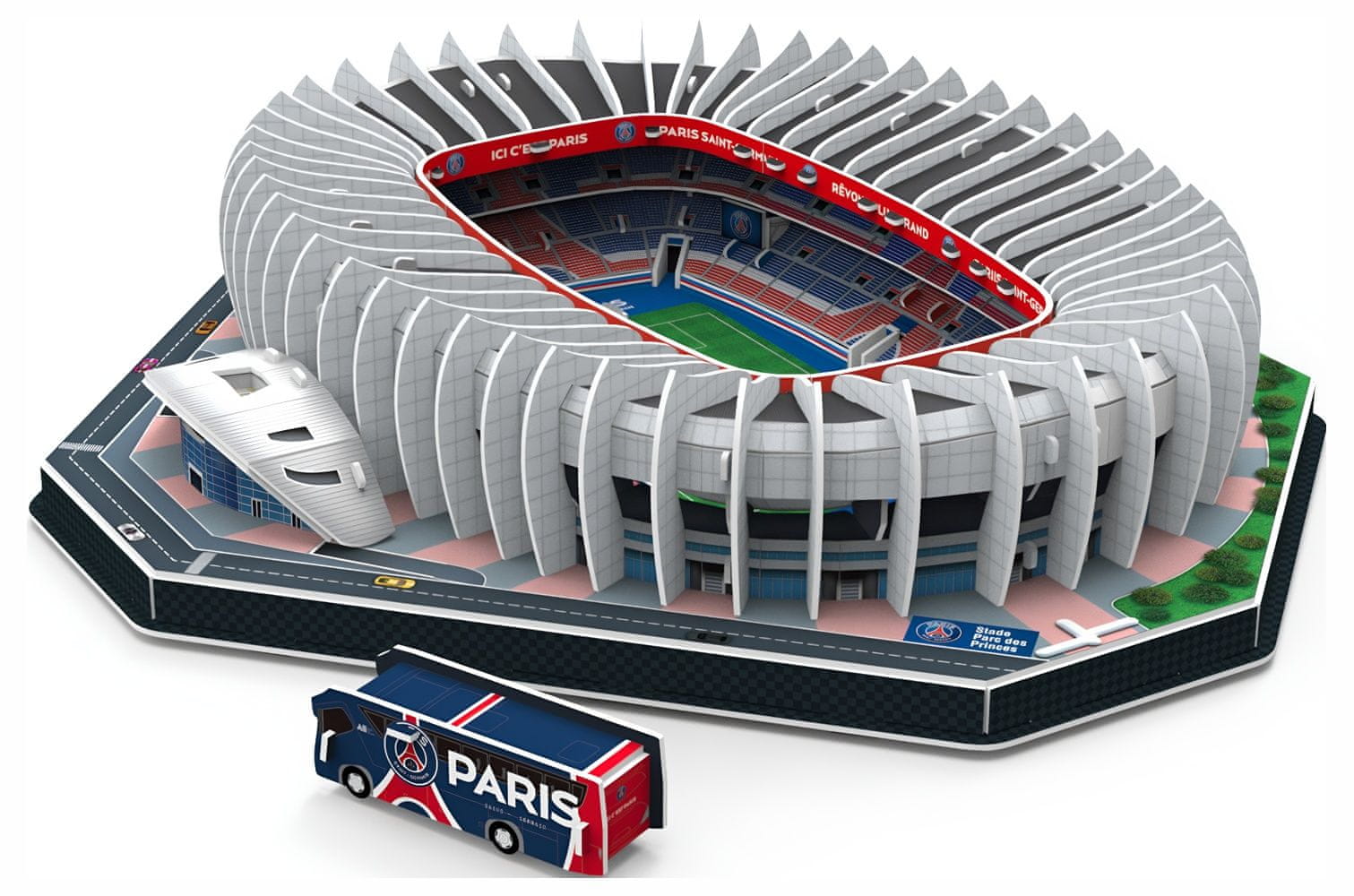 Megableu editions - Puzzle stade 3d psg led