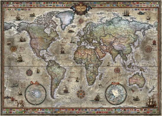 Heye Puzzle Map Art: Retro svět 1000 dílků