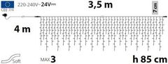 Xmas King XmasKing LED krápník 3,5x0,85m 432 LED, 24V propojitelné venkovní, studená bílá rampouchy
