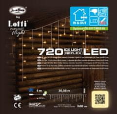 Xmas King XmasKing LED krápník 30,08x0,6m 720 LED, 24V, 8 programů, venkovní, teplá bílá rampouchy