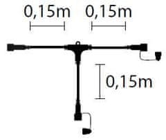 Xmas King XmasKing T rozbočovací kabel pro LED vánoční osvětlení PROFI 2-pin, bílá