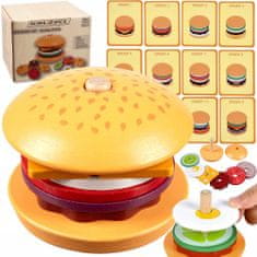 Kruzzel 22673 Dětský dřevěný hamburger