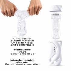 Dorcel Dorcel Deep Blow Masturbator with Sleeve White