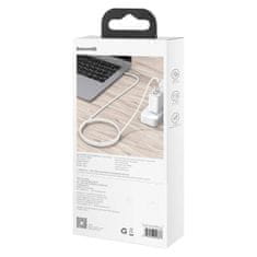 BASEUS Datový kabel USB-C na USB-C Baseus Cafule, 100W, 1m (bílý)