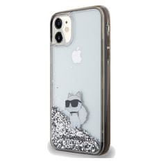 Karl Lagerfeld Originální kryt KARL LAGERFELD hardcase Liquid Glitter Choupette KLHCN61LKCNSK for Apple iPhone 11/ Xr , barva čirá