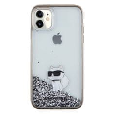 Karl Lagerfeld Originální kryt KARL LAGERFELD hardcase Liquid Glitter Choupette KLHCN61LKCNSK for Apple iPhone 11/ Xr , barva čirá