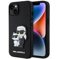 Karl Lagerfeld Originální pouzdro Saffiano Karl &amp; Choupette KLHCP14SSANKCPK pro Iphone 14 Black