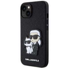 Karl Lagerfeld Originální pouzdro Saffiano Karl &amp; Choupette KLHCP14SSANKCPK pro Iphone 14 Black