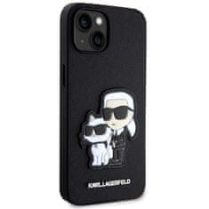 Karl Lagerfeld Originální pouzdro Saffiano Karl &amp; Choupette KLHCP14SSANKCPK pro Iphone 14 Black