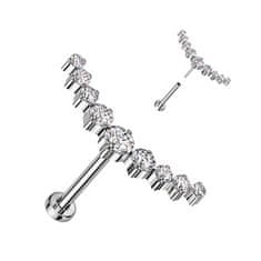 SPERKY4U Piercing do brady - PUSH IN labreta TITAN, 1,0 x 8 mm