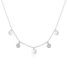 NUBIS Stříbrný náhrdelník s kulatými přívěšky