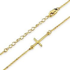 SPERKY4U Pozlacený stříbrný náhrdelník - křížek