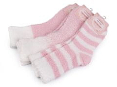 Kraftika 3pár (vel. 39-42) růžová nejsv. dámské froté ponožky