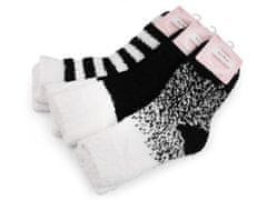 Kraftika 3pár (vel. 35-38) černá dámské froté ponožky, ponožky