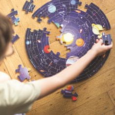 Bigjigs Toys Kulaté podlahové puzzle SOLAR fialové