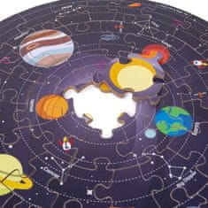 Bigjigs Toys Kulaté podlahové puzzle SOLAR fialové