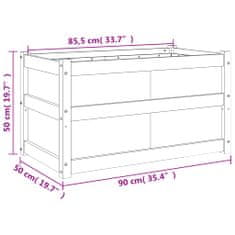 Vidaxl Zahradní truhlík 90 x 50 x 50 cm impregnované borové dřevo