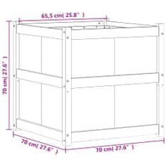 Vidaxl Zahradní truhlík 70 x 70 x 70 cm impregnované borové dřevo