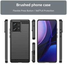 Techsuit Pouzdro Carbon Bush TPU pre Motorola Edge 40 Neo - Černá KP29948