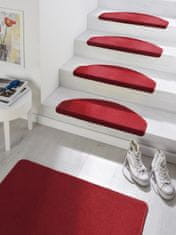 Hanse Home Sada 15ks nášlapů na schody: Fancy 103012 červené, samolepící 23x65 půlkruh (rozměr včetně ohybu), sada 15 ks