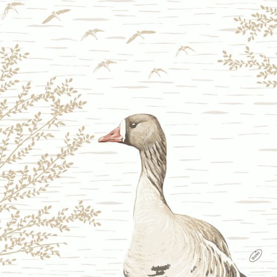 Duni Ubrousky 40x40cm Wood Goose, 60ks