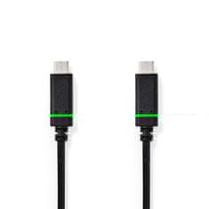 Nedis propojovací kabel USB 3.2 (Gen1), zástrčka USB C - zástrčka USB C, 4K 60Hz, 5 Gbps, 2 m, černá (CCGB64700BK20)