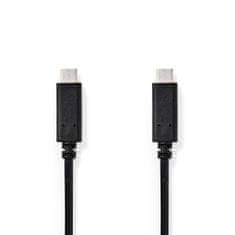 Nedis propojovací kabel USB 3.2 (Gen1), zástrčka USB C - zástrčka USB C, 4K 60Hz, 5 Gbps, 3 m, černá (CCGB64700BK30)