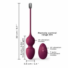 Dorcel Dorcel Love Balls Vibrating Kegel Balls with Remote Control Plum