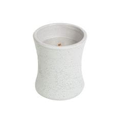 Woodwick Svíčka keramická oválná váza Wood Smoke 133,2 g