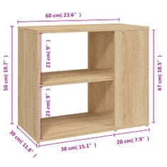 Vidaxl Odkládací skříňka sonoma dub 60 x 30 x 50 cm kompozitní dřevo