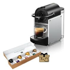 Nespresso kávovar na kapsle De´Longhi Pixie, stříbrný EN124.S