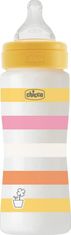 Chicco Láhev kojenecká Well-being silikon 330 ml děvče