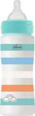 Chicco Láhev kojenecká Well-being silikon 330 ml kluk