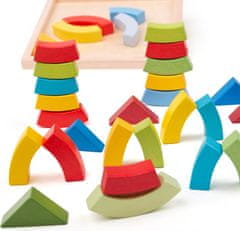 Bigjigs Toys Dřevěné skládací oblouky a trojúhelníky ESTATE